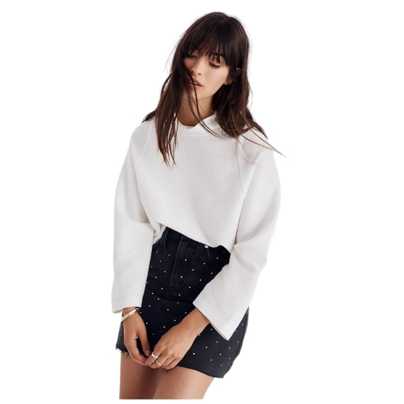 Madewell Texture And Thread Texture Mockneck Sweater Size M - Picture 6 of 8